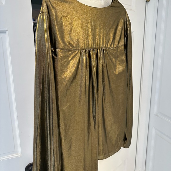 Ramy Brook Large wrap blouse metallic gold - Picture 12 of 12